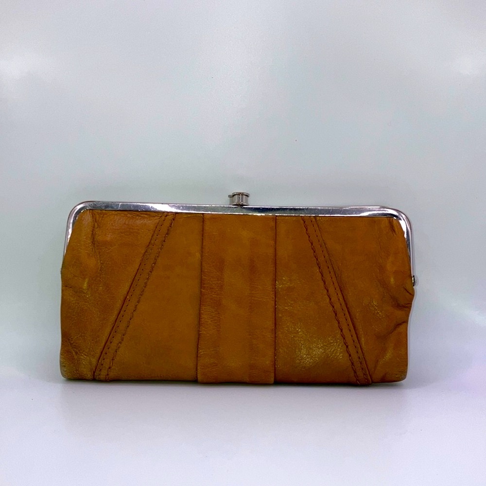 Brown HOBO Lauren  Leather Clutch - Picture 3 of 9